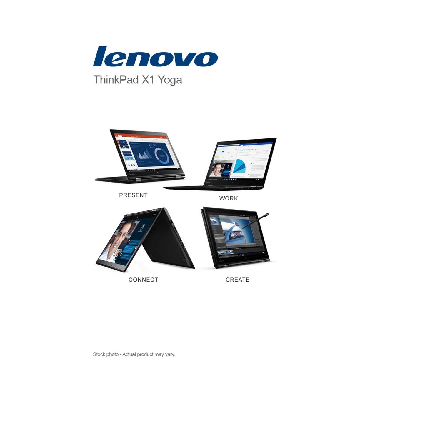 Refurbished (Excellent) Lenovo ThinkPad X1 Yoga Core i7-6600U, 16GB, 256GB M.2 NVME, 14″ 2560 x 1440 QHD(2K) Touch, WIN 11 Pro Black - Image 3