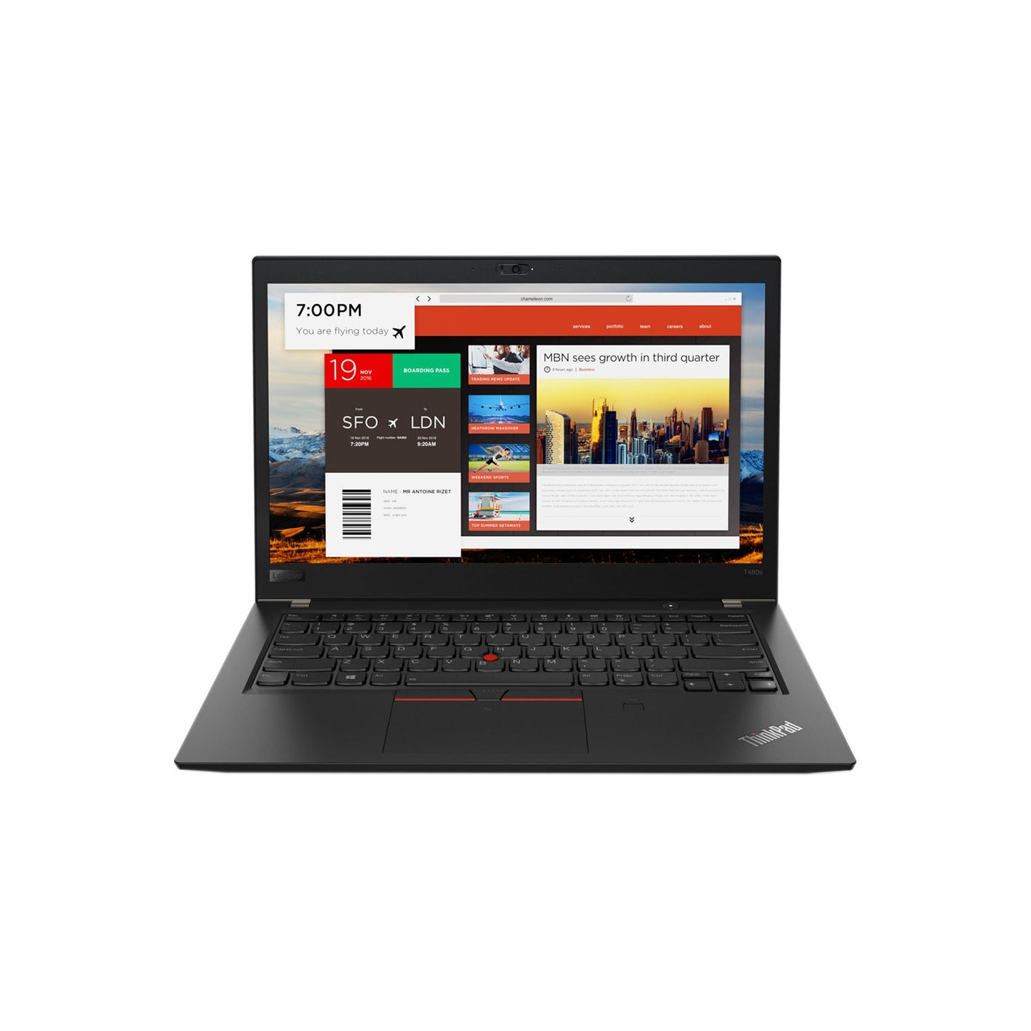 Refurbished (Excellent) - Lenovo ThinkPad T480s | Intel Quad core i7-8650U, 16GB RAM , 512GB NVMe SSD, 14" FHD 1920 x 1080 , Win 11Pro , Black - Image 2