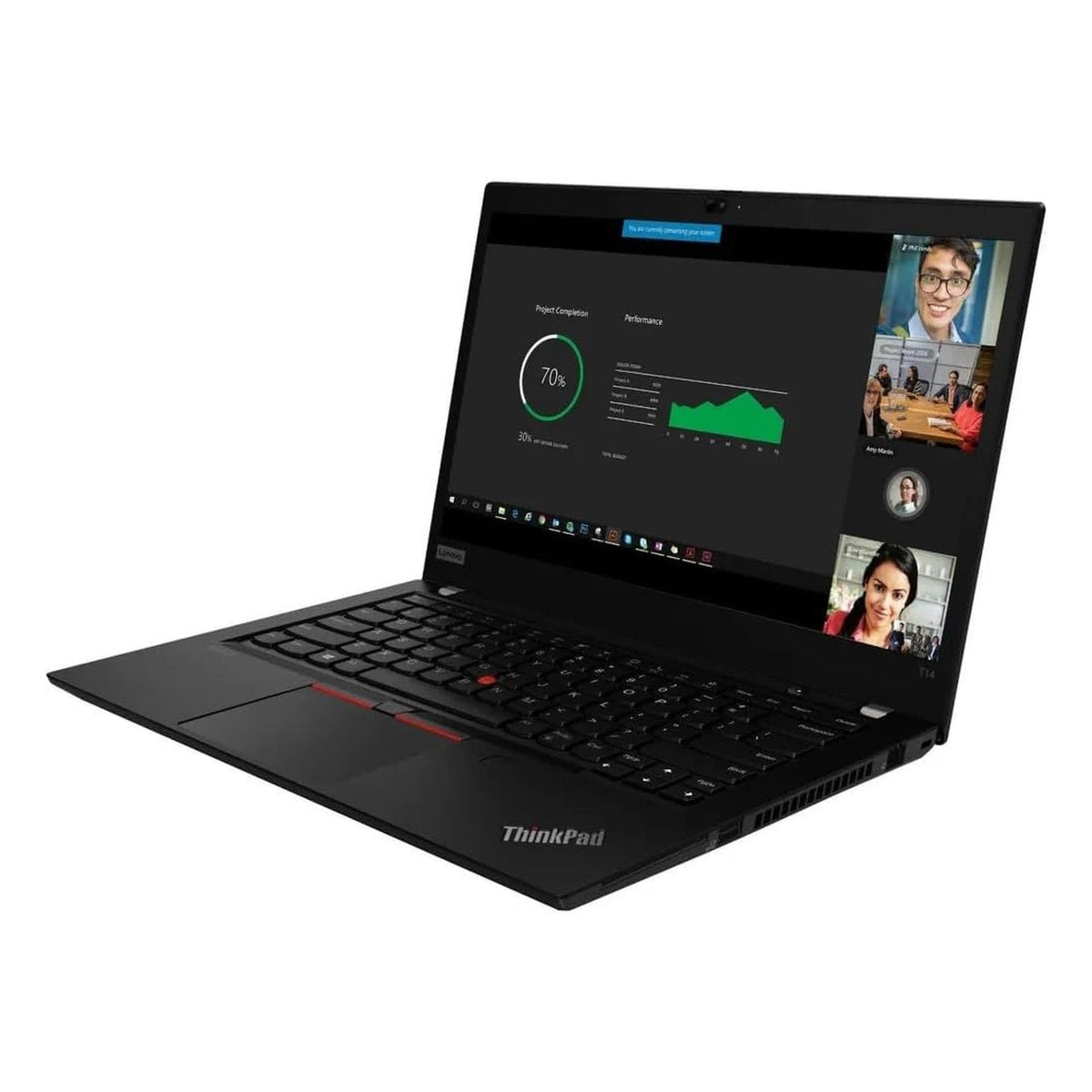 Refurbished (Excellent) Lenovo ThinkPad T14 Gen 1, 14" FHD , Backlit Keyboard , Laptop, i7-10610U vPro, 16GB RAM , 512GB SSD , Touch , 1920 x 1080  , Windows 11 Pro Black - Image 1