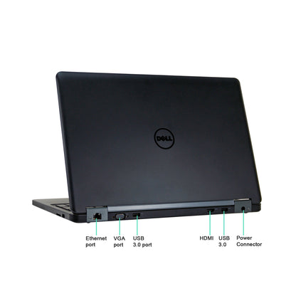 Refurbished (Good) - Dell Latitude E5550 -15.6" FHD | Intel Core i5-5300 , 5th Gen | 16GB RAM | 512GB SSD | Backlit keyboard , Windows 11, Black - Image 2