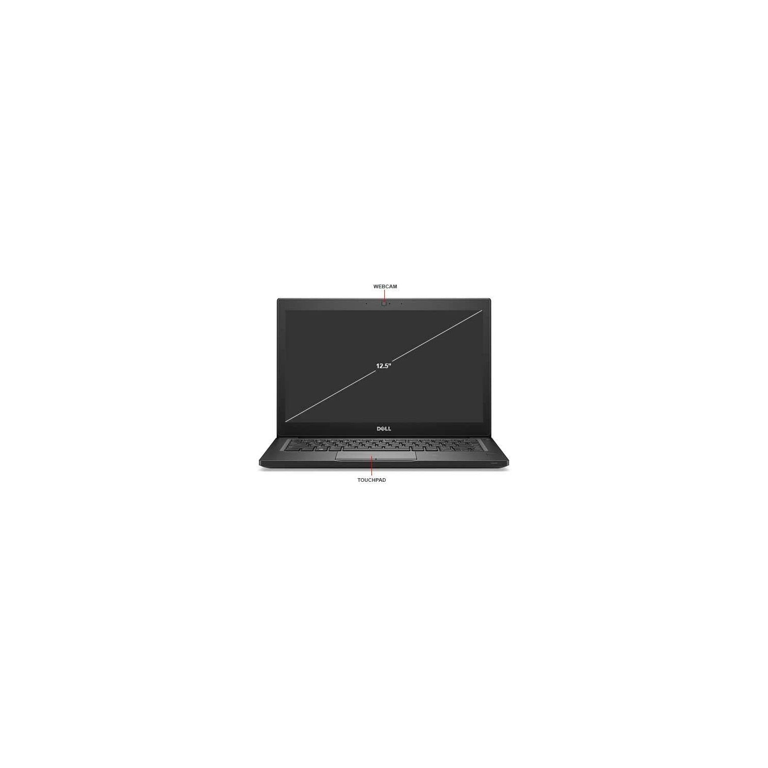 Refurbished (Excellent) - DELL LATITUDE 7280 - 12" - I5-7300U CPU @ 3.50GHz - Backlit Keyboard  8GB RAM - 512GB SSD - WINDOWS 11 Pro Black - Image 3