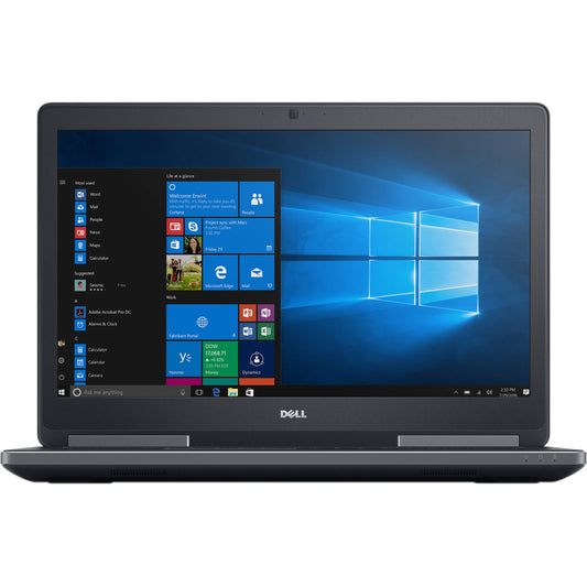Refurbished (Good) Dell Precision 7720 17.3" FHD Mobile Workstation- Intel i7-6820HQ Quad Core 2.70 GHz, 32GB RAM, 1TB SSD, Nvidia Quadro P3000 6GB, Win 11 Pro - Black - Image 1