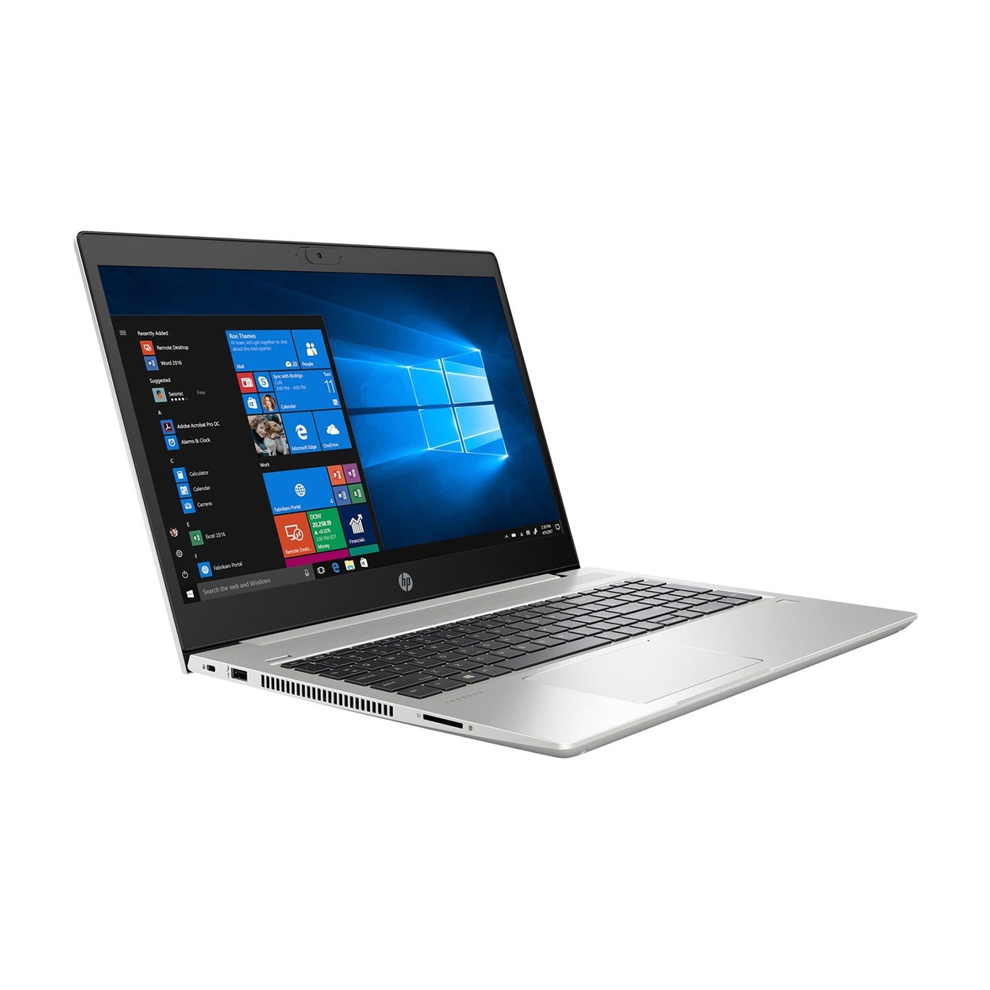 Refurbished (Good) - HP ProBook 455 G6, Laptop, 15.6" FHD, AMD Ryzen 3 2200U @ 2.50GHz, Radeon Graphics, 8GB, 256GB SSD, Backlit Keyboard , Webcam, Windows 11 Pro Silver - Image 2