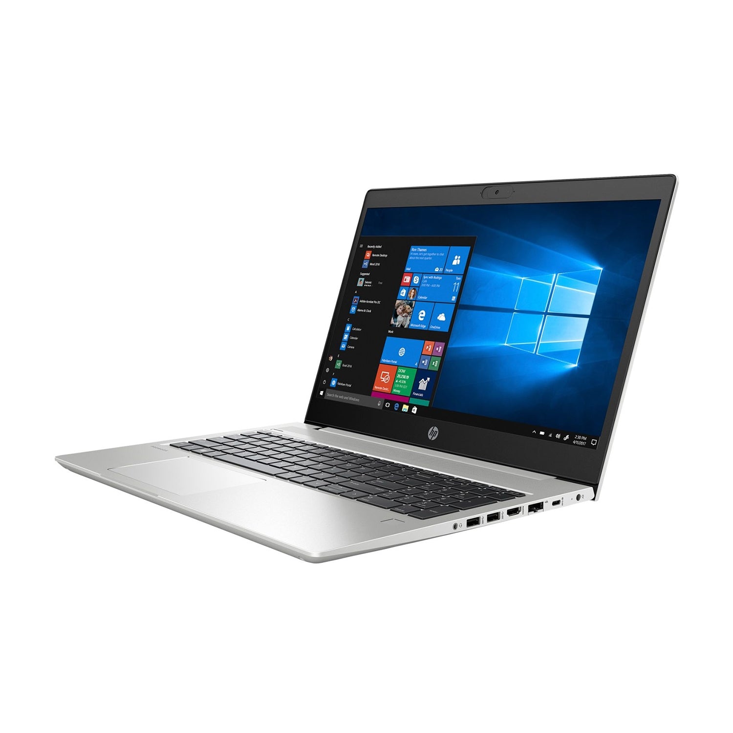 Refurbished (Good) - HP ProBook 455 G6, Laptop, 15.6" FHD, AMD Ryzen 3 2200U @ 2.50GHz, Radeon Graphics, 8GB, 256GB SSD, Backlit Keyboard , Webcam, Windows 11 Pro Silver - Image 3