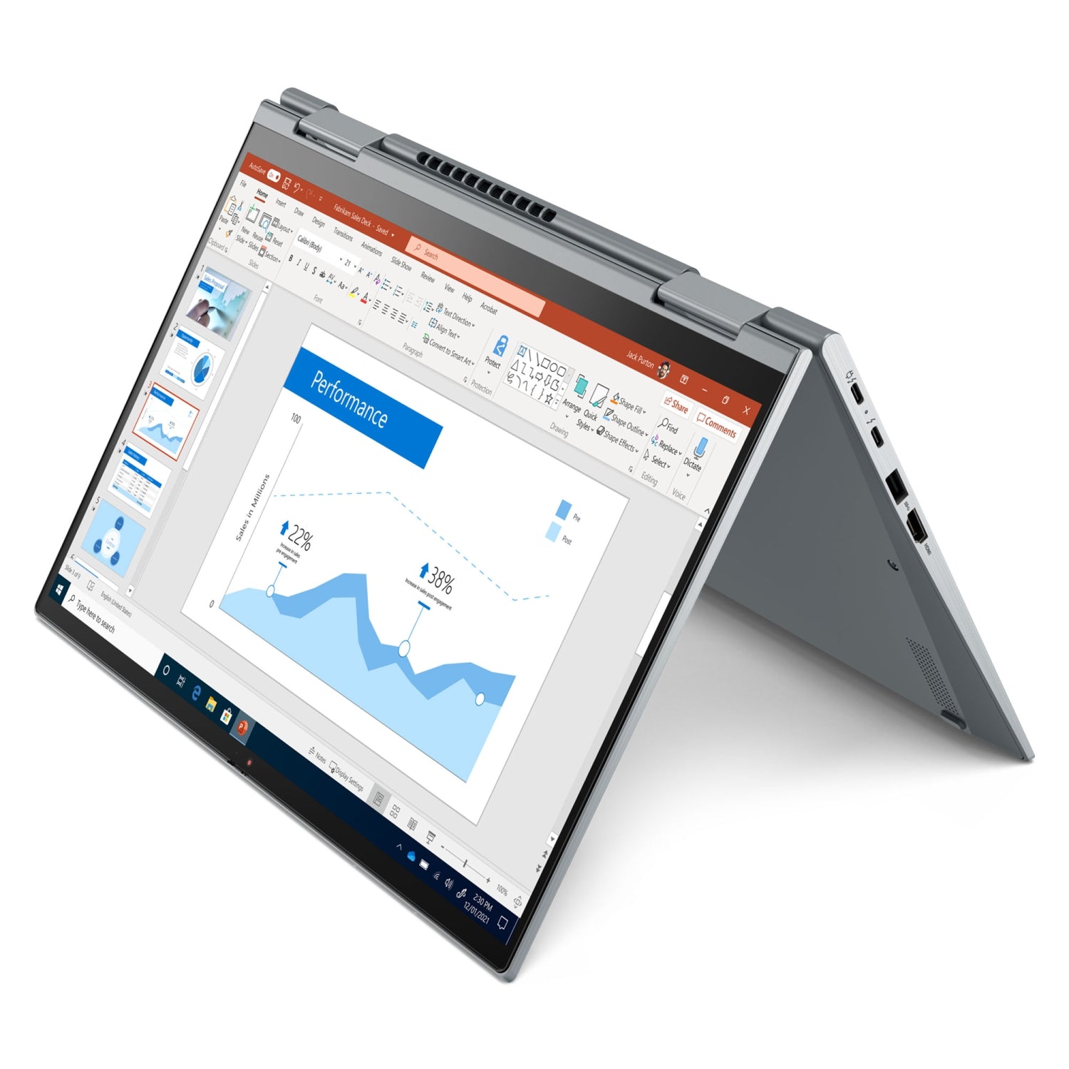 Refurbished(Excellent) Lenovo ThinkPad X1 Yoga Gen 6 - 2-in-1 Touch | FHD+ Laptop | Backlit Keyboard  | Core I7-1185G7@3.00GHz , 16GB RAM , 512GB SSD , Windows 11 Pro,  Grey - Image 4