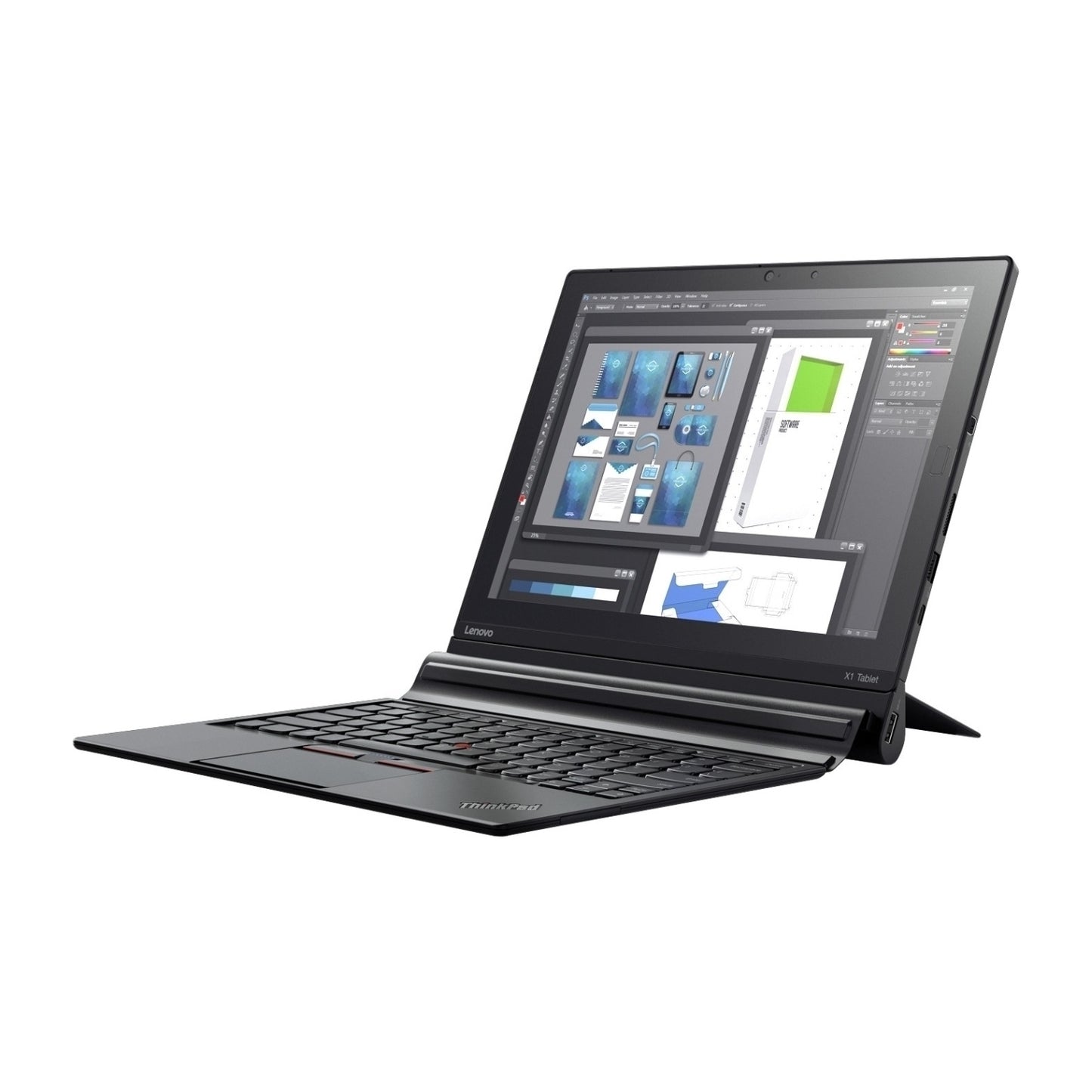 Refurbished(Excellent) - Lenovo ThinkPad X1 Tablet, 13.5" QHD  Touch , Backlit Keyboard Intel  Core m7-6Y75, 8GB RAM  512GB SSD , Win11 Pro Black  - Image 1