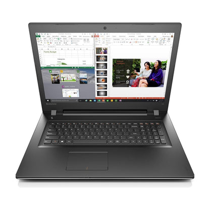 
 Refurbished (Excellent) Lenovo IdeaPad 300-17ISK, 17.3" HD+ 1600 x 900p Laptop, Core i5 6th Gen (2.3GHz), 8GB RAM, 256GB SSD, Windows 11, Black - Image 1