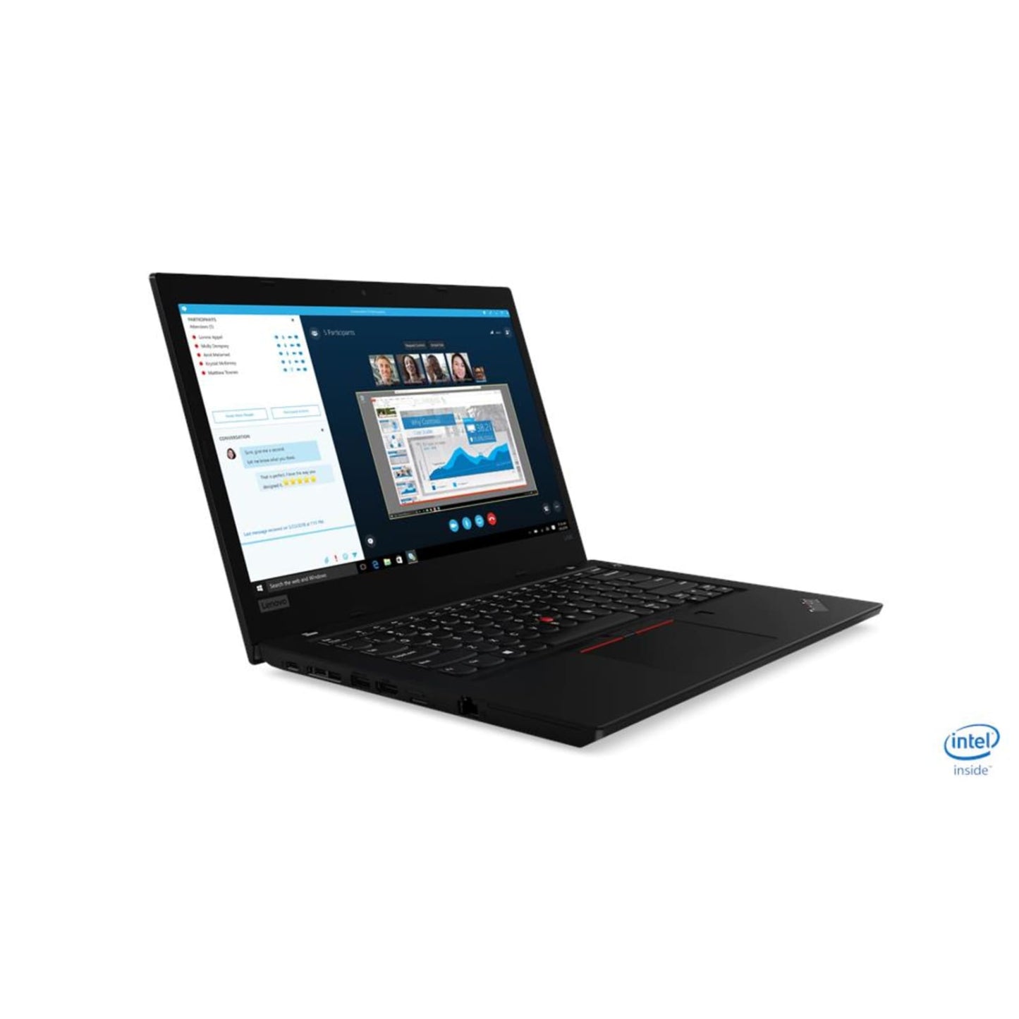 Refurbished (Good) - Lenovo ThinkPad L490 Laptop | 14" 1366 x 768 HD | Core i5-8265U - 256GB SSD Hard Drive - 8GB RAM | 4 cores @ 3.9 GHz Win 11 Pro Black - Image 1