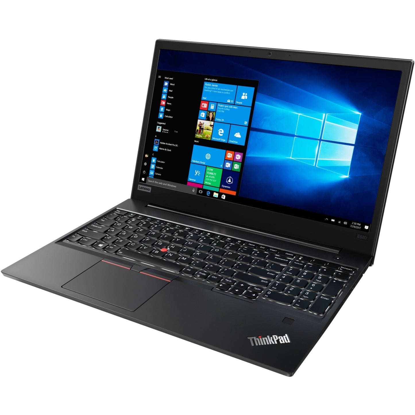 Refurbished (Excellent)  Lenovo ThinkPad E580 Laptop | 15.5" 1920x1080 FHD | Core i7-8550U - 512GB SSD Hard Drive - 8GB RAM | 4 cores @ 4 GHz Win 11 Pro Black - Image 2