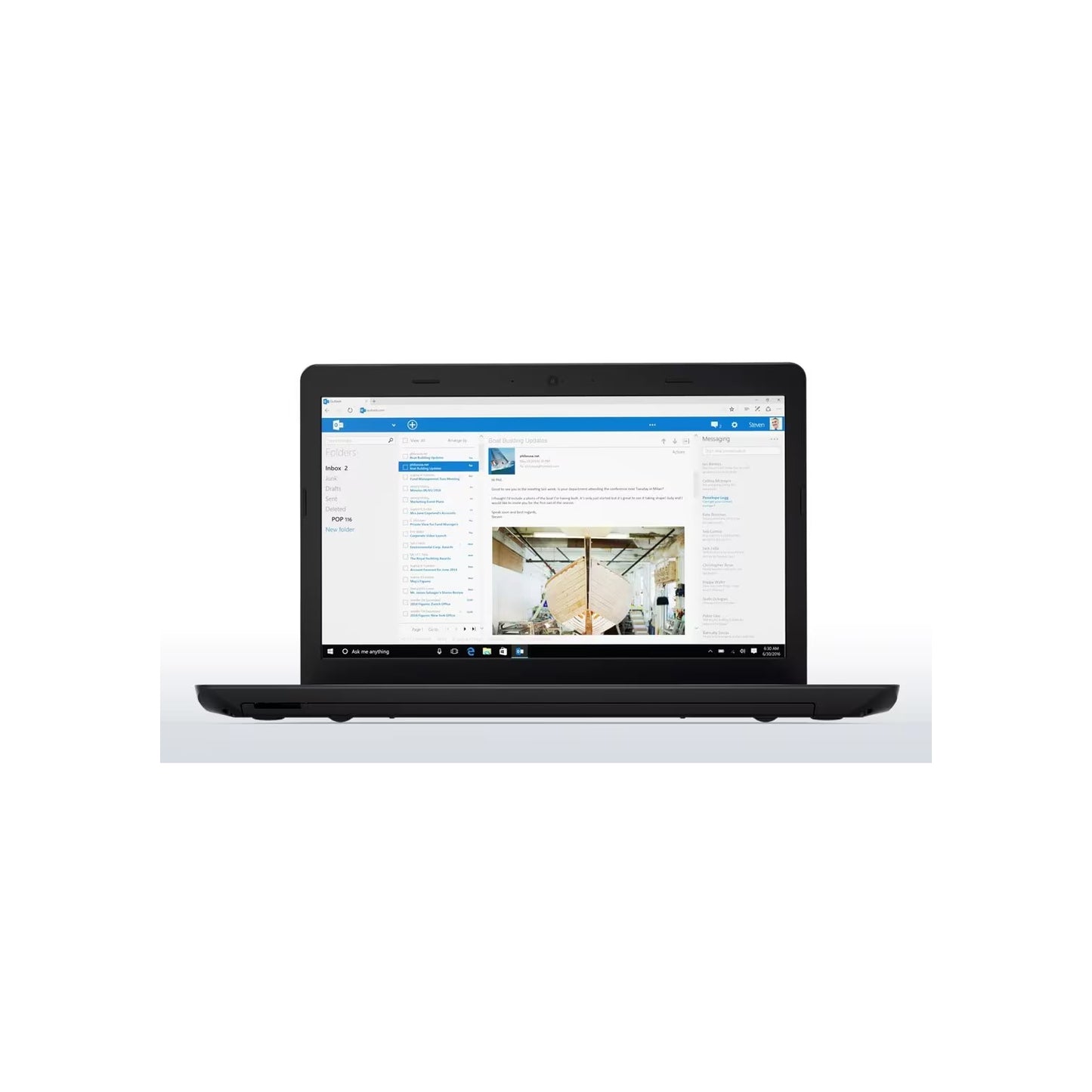 Refurbished (Excellent) - Lenovo ThinkPad E570 15.6" Laptop(Intel Core i5-6200U / 8GB RAM / 256GB SSD / Windows 11) - Black - Image 1