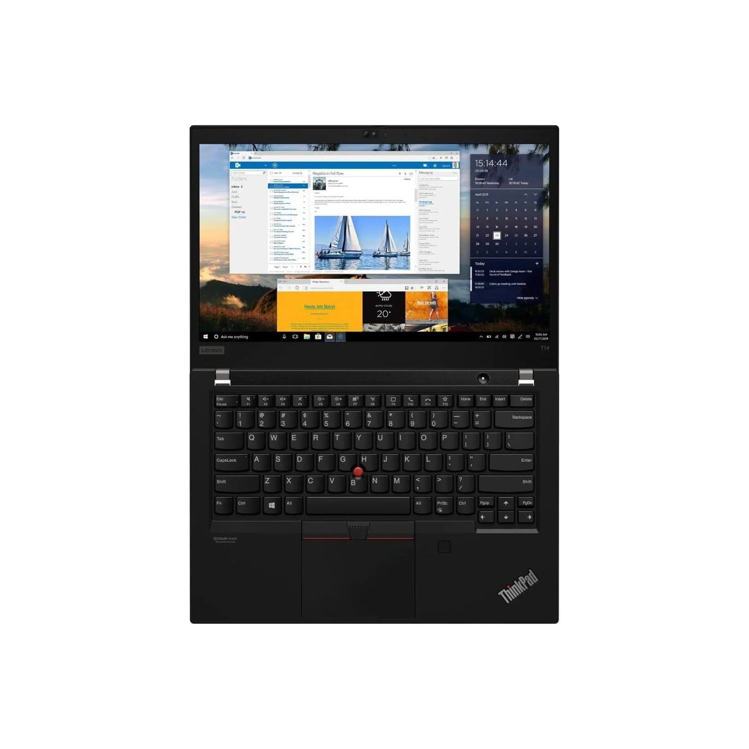 Refurbished (Excellent) Lenovo ThinkPad T14 Gen 1, 14" FHD , Backlit Keyboard , Laptop, i7-10610U vPro, 24GB RAM , 512GB SSD , Touch , 1920 x 1080  , Windows 11 Pro Black - Image 3