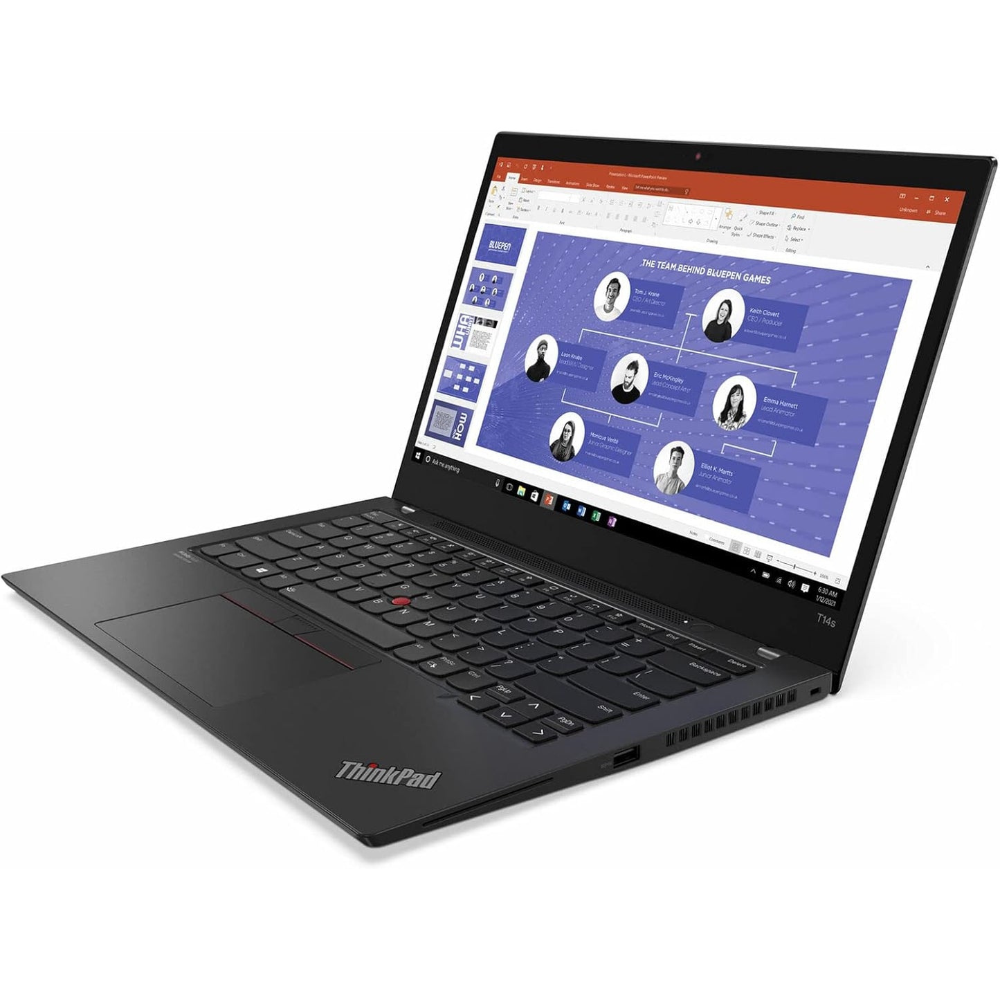 Refurbished (Excellent) LENOVO ThinkPad T14 GEN 2, 14" FHD Touch  Backlit Keyboard  Intel Iris Xe Graphics , i7-1185G7, 16GB RAM , 256GB SSD Win 11 Pro. Black - Image 2