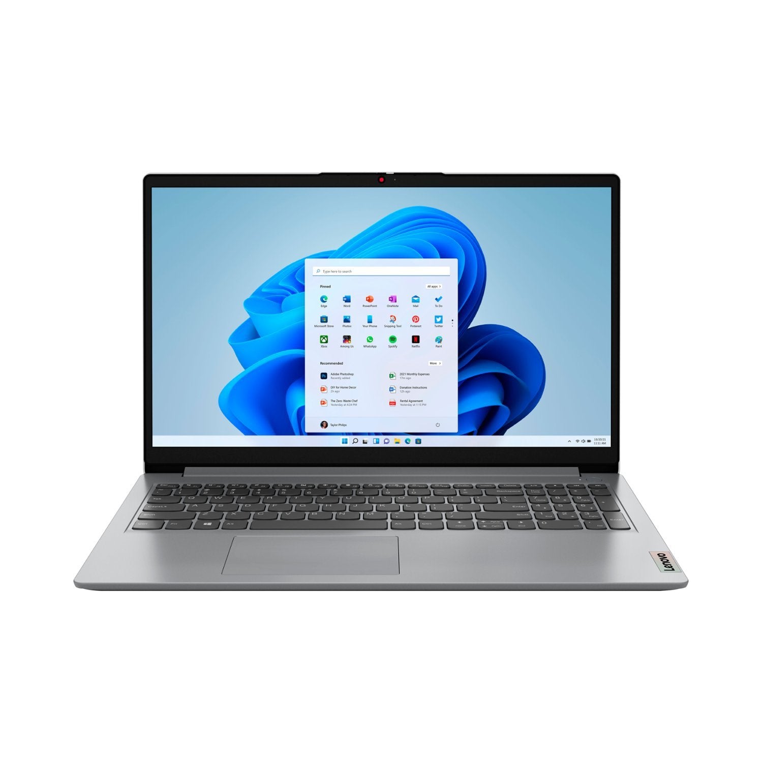 Refurbished (Excellent)  Lenovo IdeaPad 1 14IAU7 Laptop (2022) | 14" 1920x1080 FHD | Core i3-1215U - 512GB SSD Hard Drive - 8GB RAM | 6 cores @ 4.4 GHz Win 11 Home Silver - Image 1