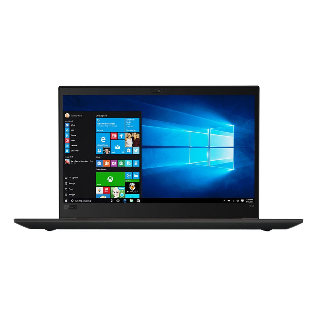 Refurbished (Excellent), Lenovo ThinkPad P52s, 15.6" UHD(4K) , Backlit keyboard - Fast Intel i7-8650U, 16GB RAM, Nvidia Quadro P500 GPU, 256GB SSD, Workstation Win 11 Black - Image 1