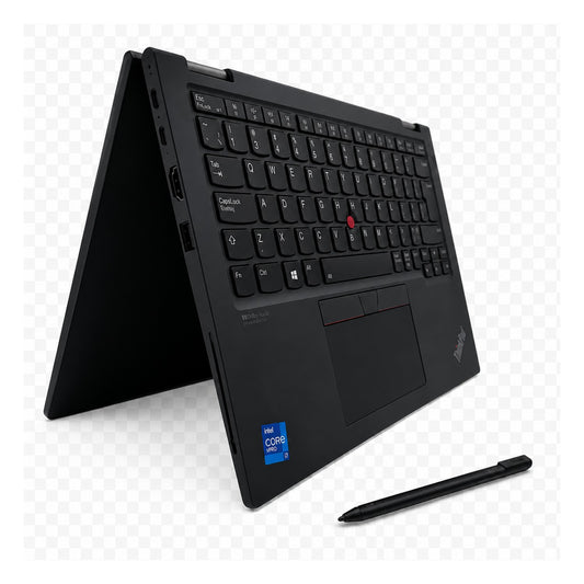 Refurbished (Excellent) LENOVO Thinkpad X13 Yoga, 13.3" Touch FHD+ , Bilingual Backlit Keyboard , i7-1185G7, 16GB RAM , 512GB SSD , 1 Years Warranty, Win 11 , Black - Image 1