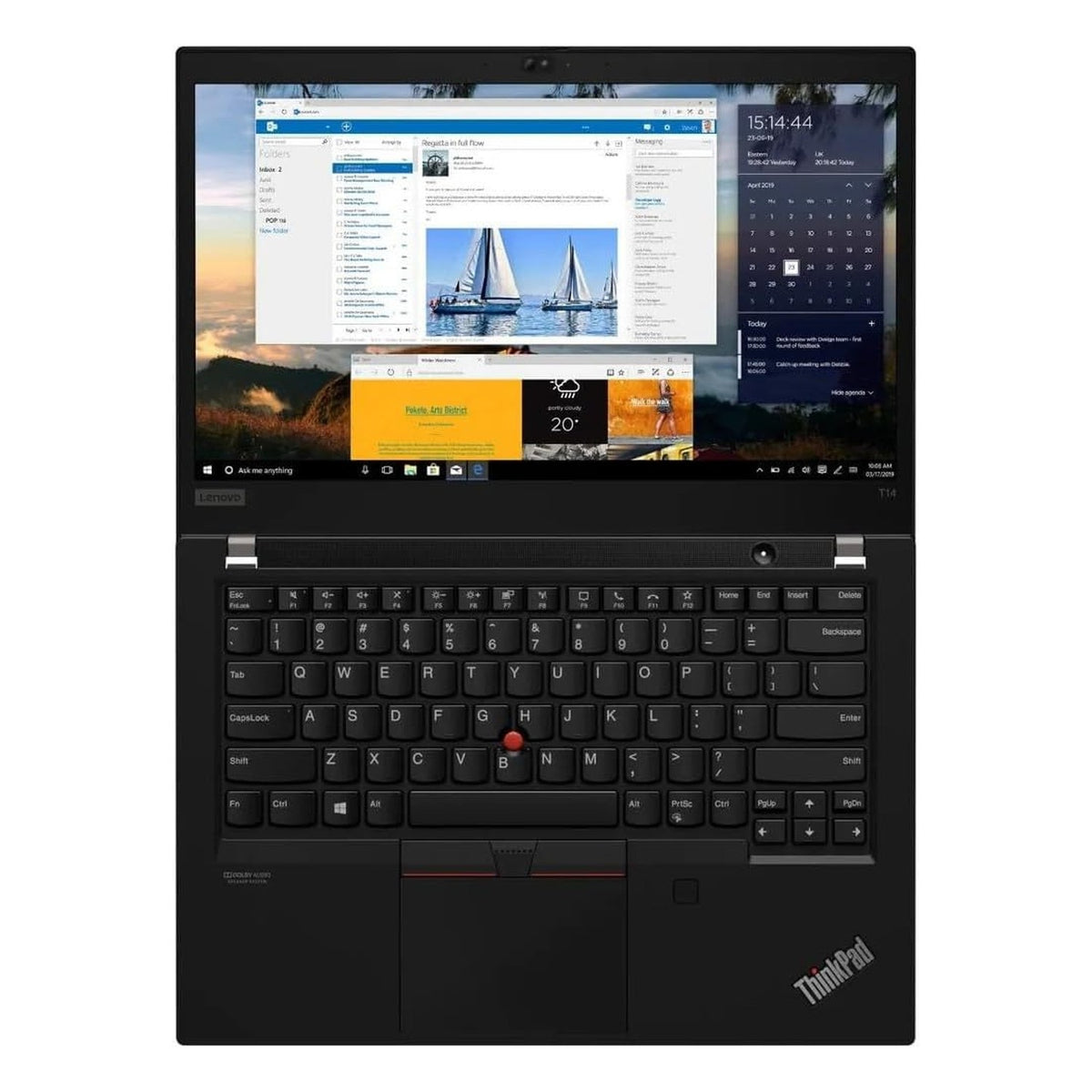 Refurbished (Excellent) Lenovo ThinkPad T14 Gen 1, 14" FHD , Backlit Keyboard , Laptop, i7-10610U vPro, 16GB RAM , 512GB SSD , Touch , 1920 x 1080  , Windows 11 Pro Black - Image 3